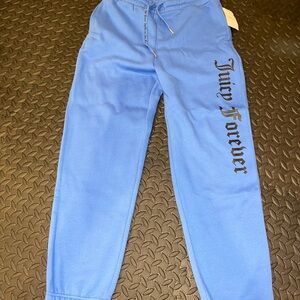 Juicy Couture x Forever 21 Blue Women’s Sweatpants with Black Print - SIZE L